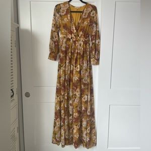 Baltic Born Long sleeve floral maxi dress